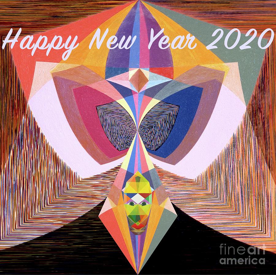 Happy New Year 2020 Painting by Michael Bellon