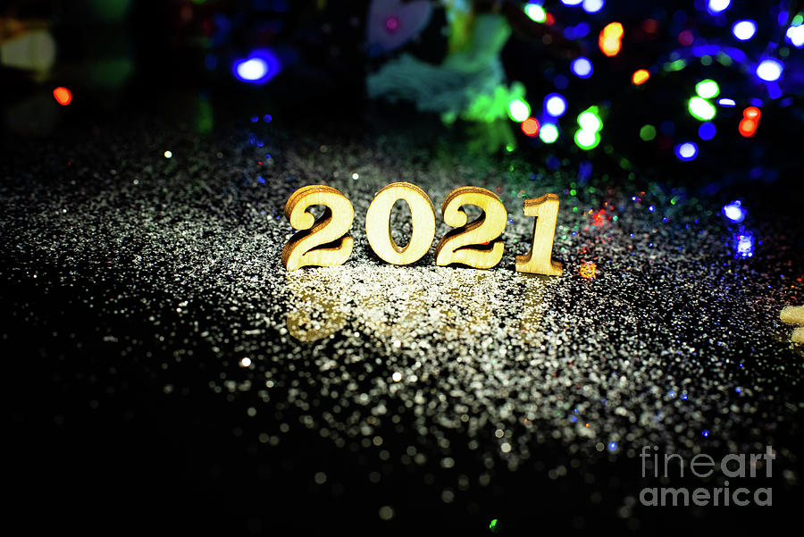 Happy New Year 2021. Symbol from number on wooden background. Photograph by  Joaquin Corbalan - Pixels