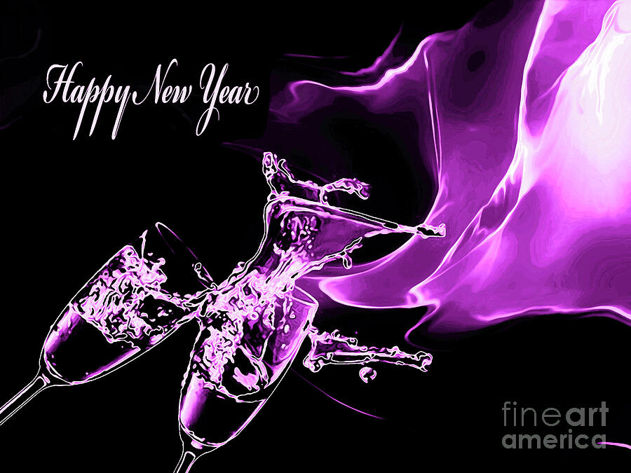 Happy New Year Digital Art by Eddie Eastwood