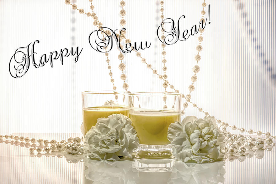 Happy New Year Eggnog White Photograph by Sharon Popek Happy New Year Eggnog White Photograph by Sharon Popek