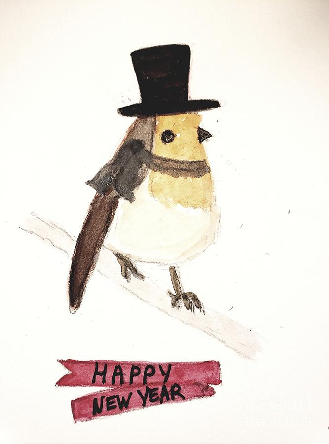 Happy New Year  Painting by Margaret Welsh Willowsilk