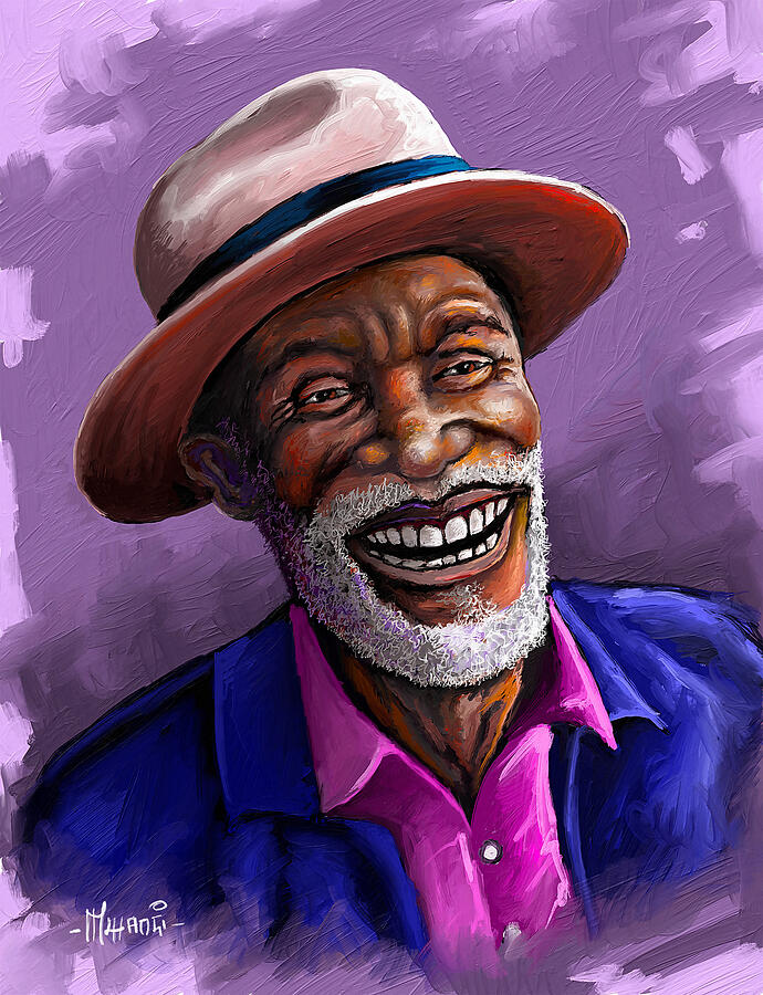 Happy Old Dude Painting by Anthony Mwangi Happy Old Dude Painting by Anthony Mwangi