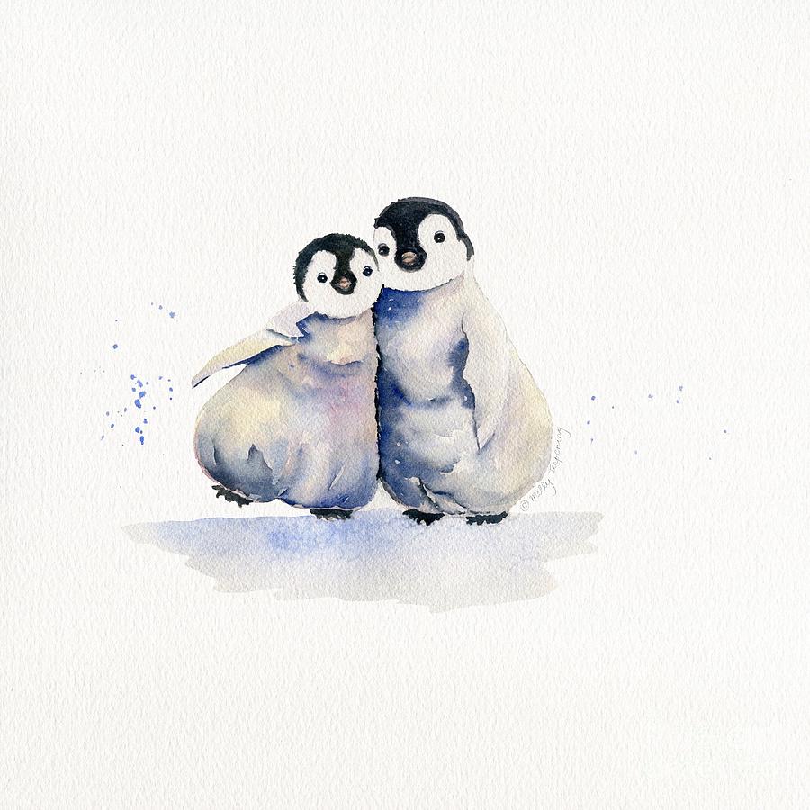 Happy Penguins Painting by Melly Terpening