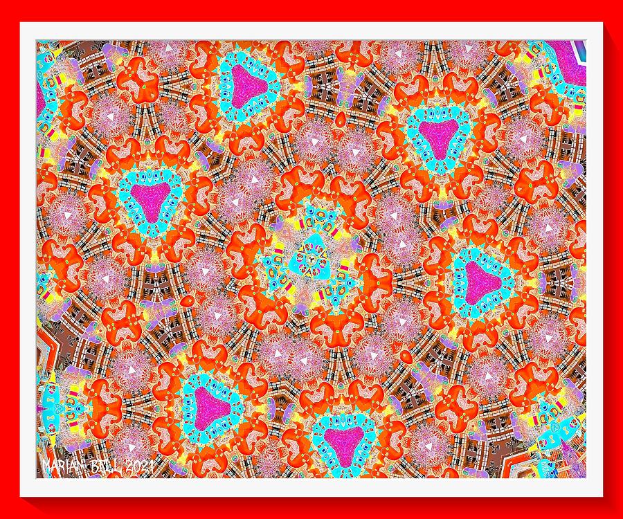  Happy Pumpkins Kaleidoscope Digital Art by Marian Bell