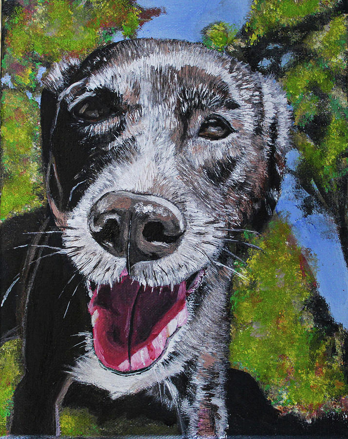 Happy Pup Painting by Mackenna Swann