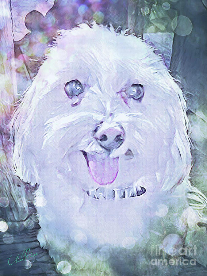 Happy Puppy Digital Art by Tina Uihlein