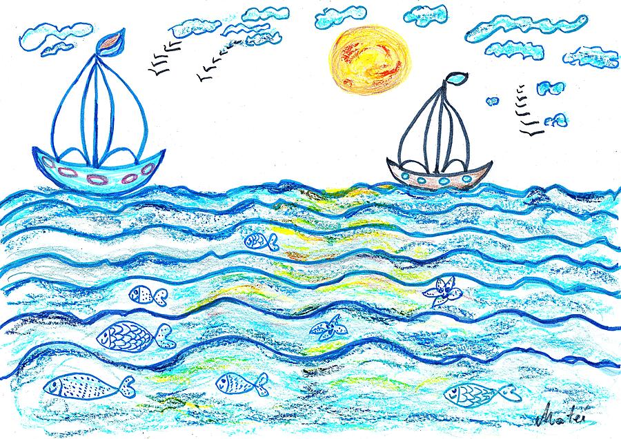 Happy Sailing Painting by Ramona Matei