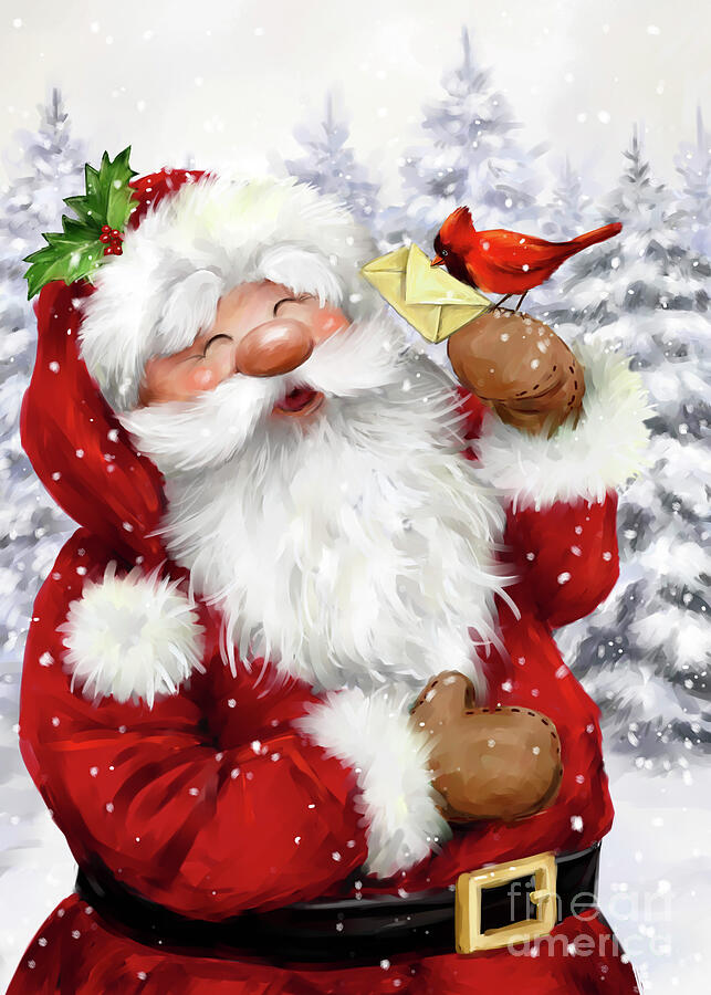 Happy Santa Digital Art by Makiko - Fine Art America