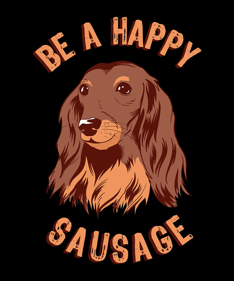 happy sausage dog