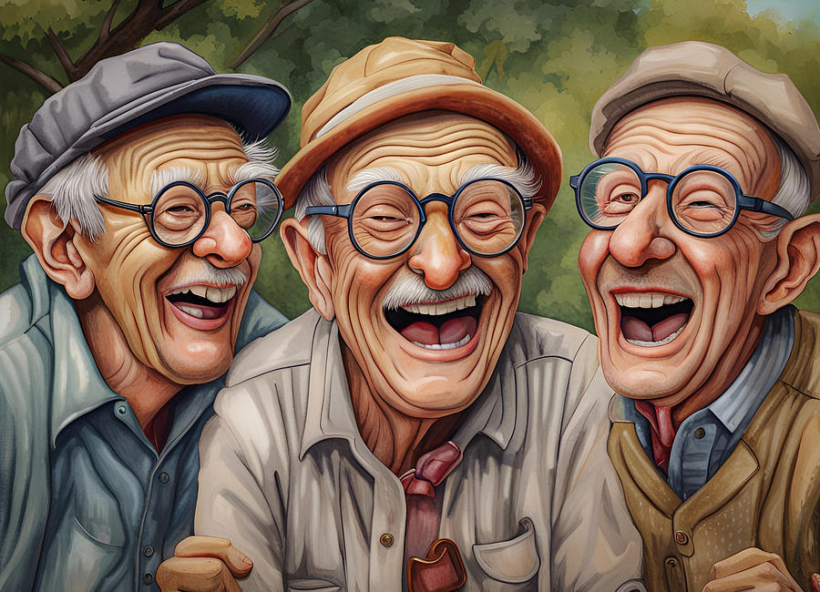 Happy Seniors Digital Art by Debra Kewley