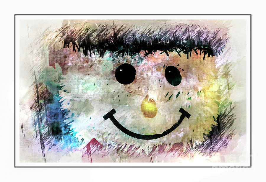 Snowman Photograph - Happy Snowman Face by Debbie Lind Snowman Photograph - Happy Snowman Face by Debbie Lind