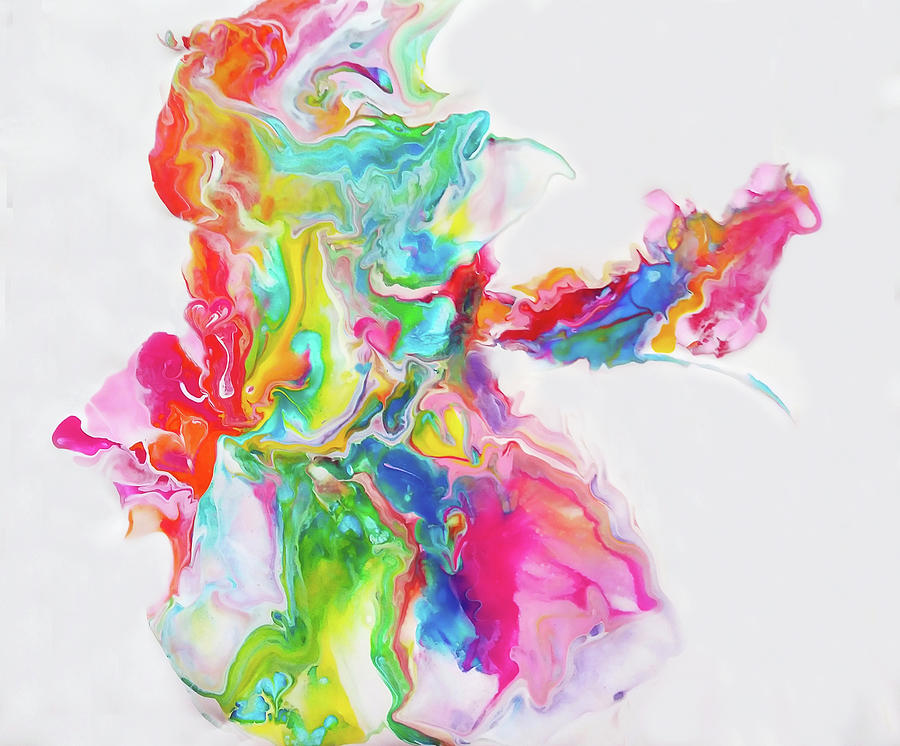 Happy Spill Painting by Deborah Erlandson