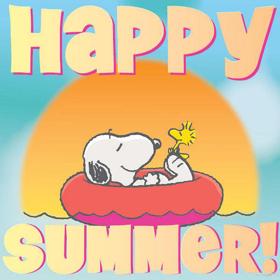 Happy Summer Snoopy Digital Art by Julia Reid.
