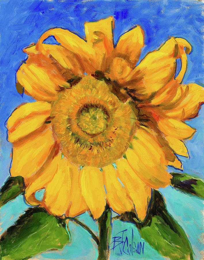 Happy Sunflower Painting by Billie Colson