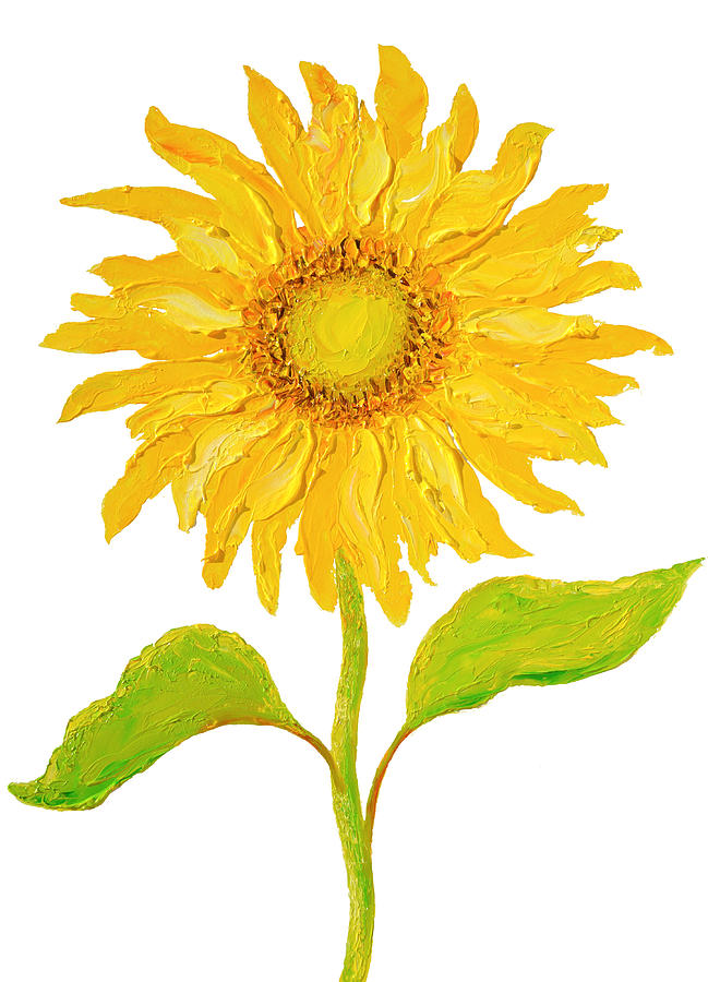 Happy Sunflower Painting by Jan Matson