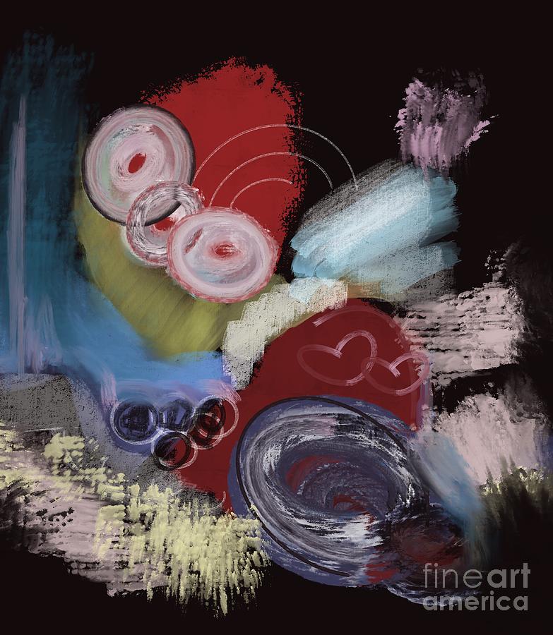 Happy abstraction  Mixed Media by Susanna Schorr