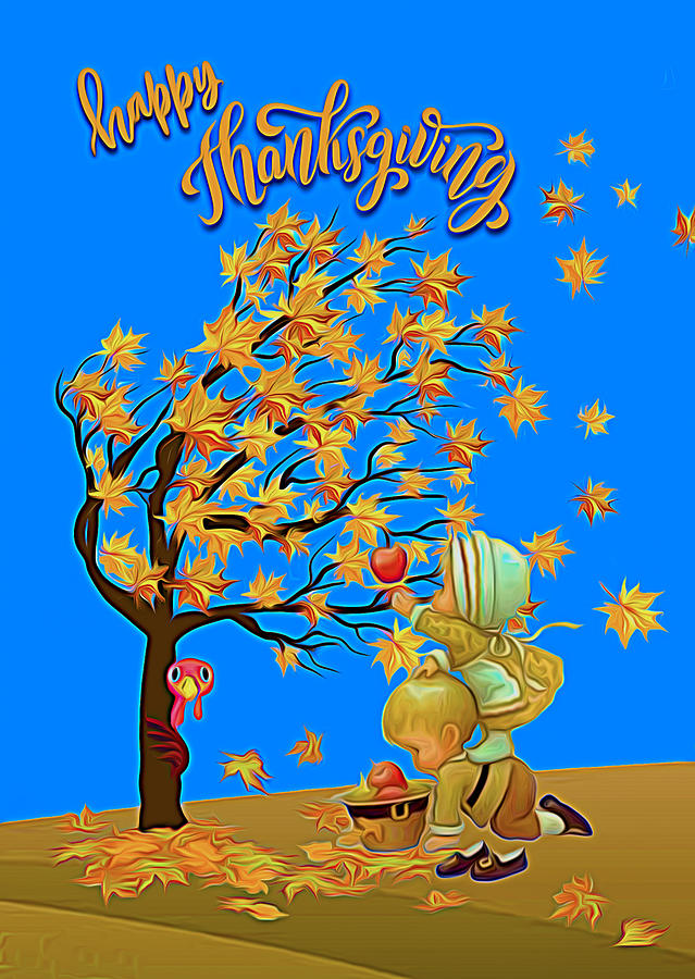 Happy Thanksgiving 3 Digital Art by Rick Fisk