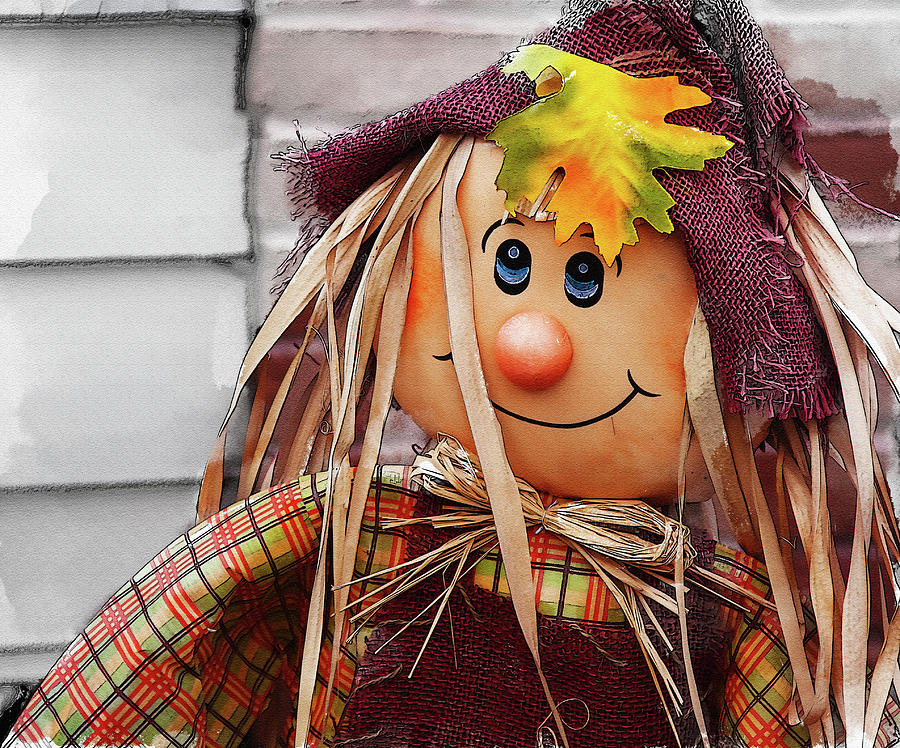 Happy Thanksgiving doll Mixed Media by Tatiana Travelways