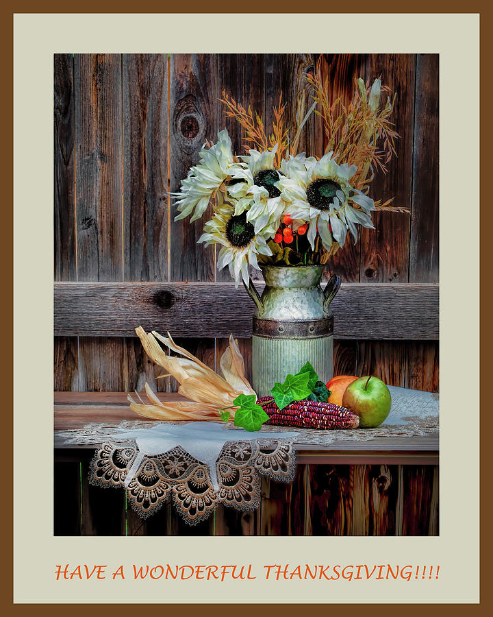Happy Thanksgiving  Photograph by Harriet Feagin