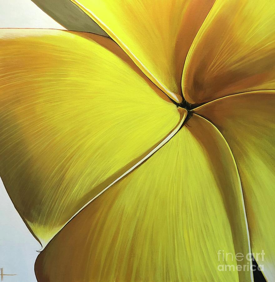Plumeria Painting - Happy, The End by Hunter Jay Plumeria Painting - Happy, The End by Hunter Jay