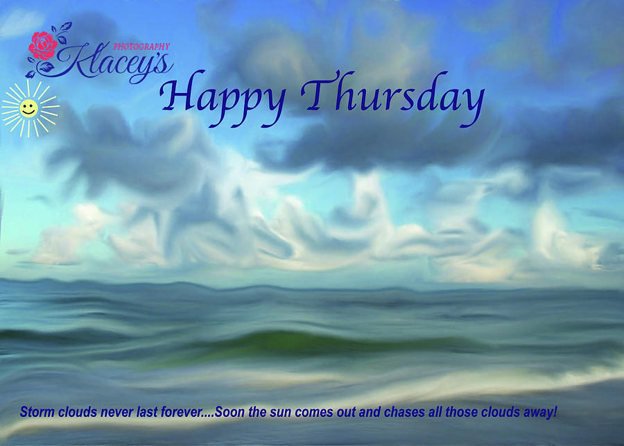 Happy Thursday Beach Time Digital Art by Linda Ritlinger