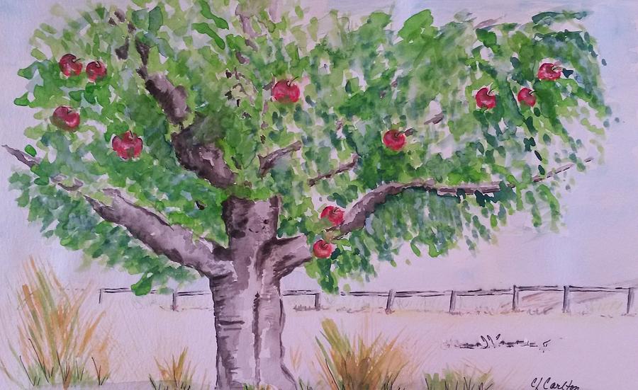 Happy Tree Painting by Claudette Carlton