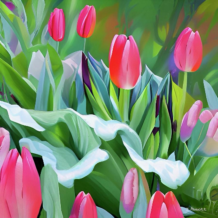 Happy Tulips Photograph by Jerry Abbott