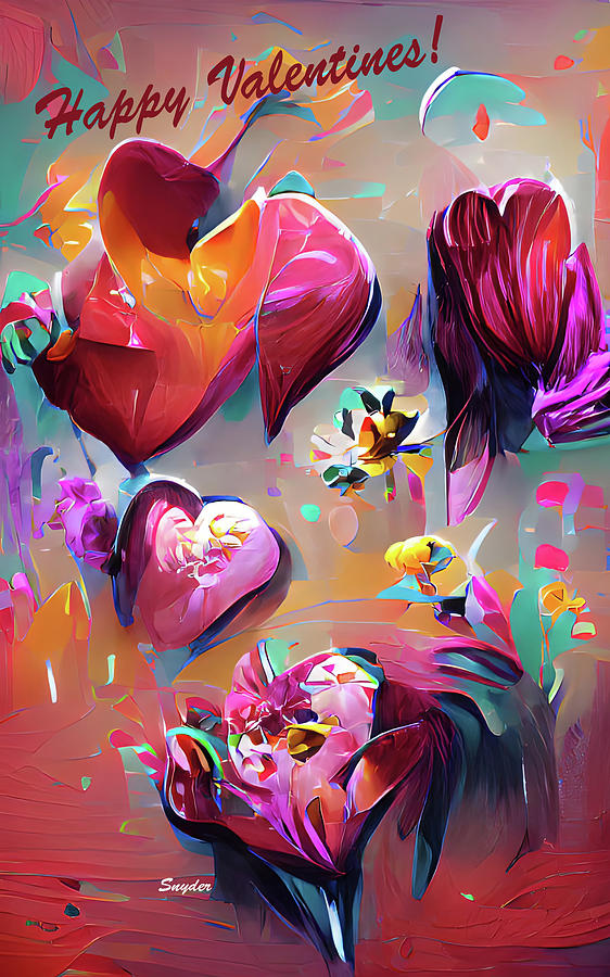 Happy Valentines AI Digital Art by Floyd Snyder