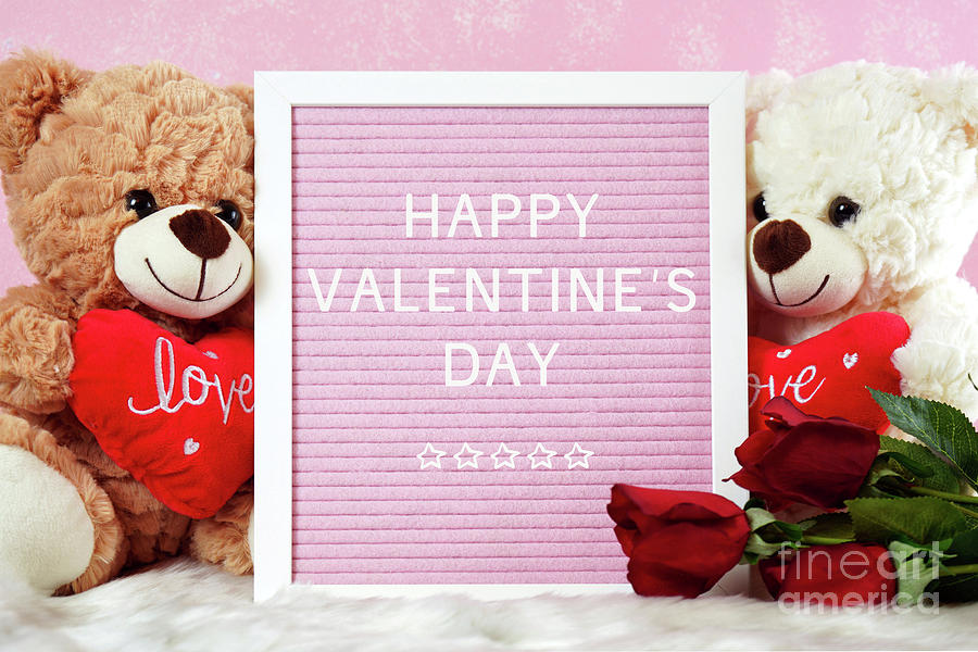 Happy Valentines Day Bears With Love Photograph by Milleflore Images