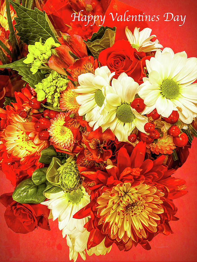 Flower Photograph - Happy Valentines Day by Lorraine Baum