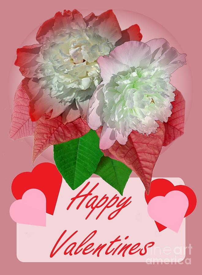 Happy Valentines Day Pink Gift Card Digital Art by Delynn Addams