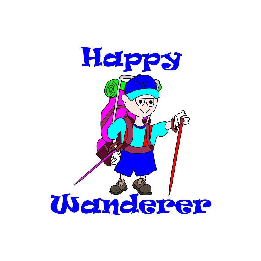 Happy Wanderer - Toon Land Digital Art by Bill Ressl
