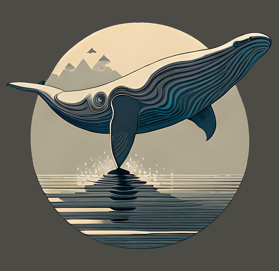 Happy Whale Life Digital Art by Robert Zeigler