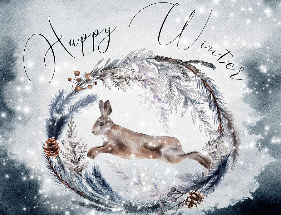 Happy Winter Time Mixed Media by Johanna Hurmerinta