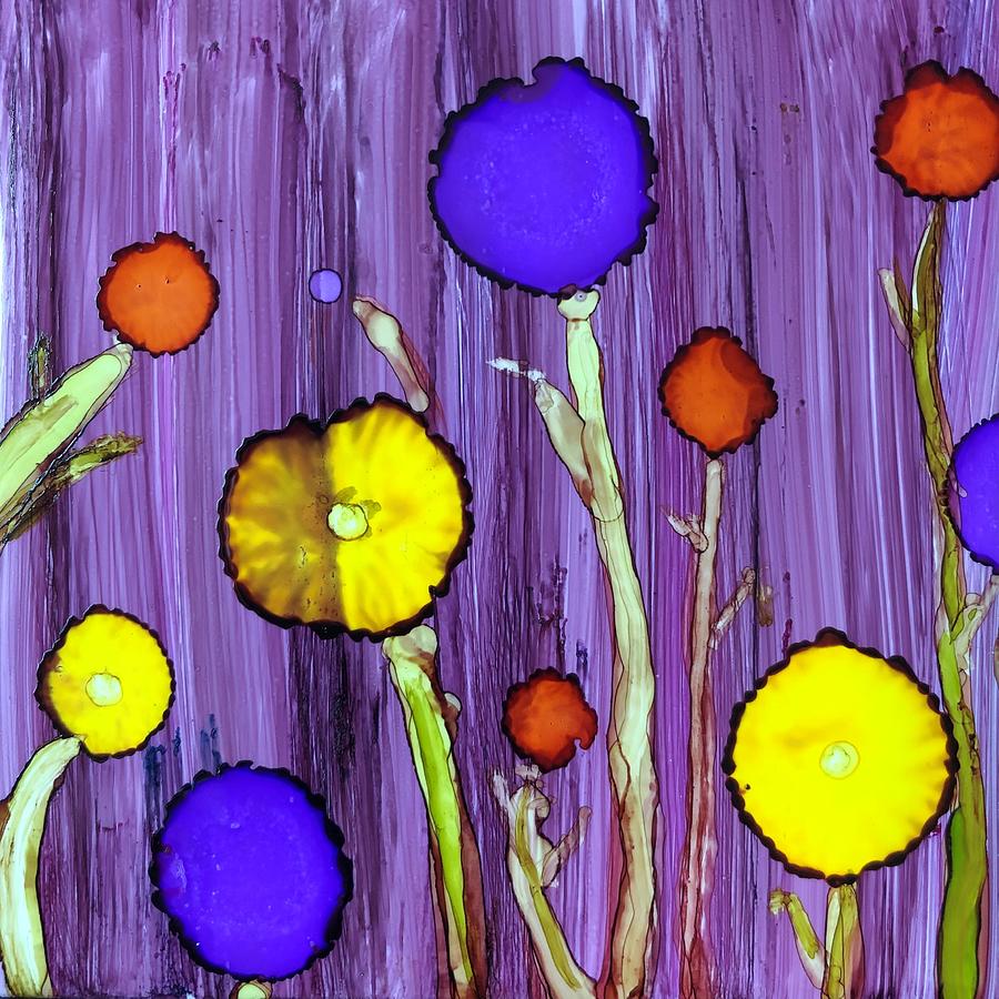 Happy Woodland Flowers #1 Painting by Rachelle Stracke
