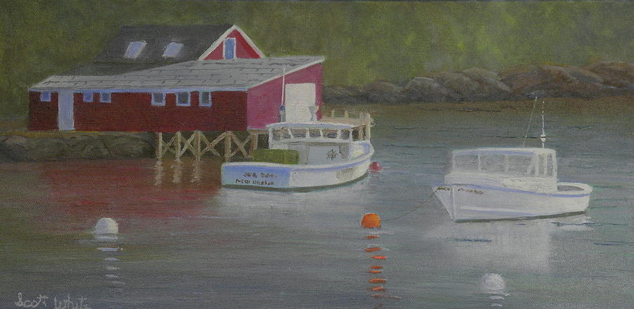 Harbor Boats Painting by Scott W White
