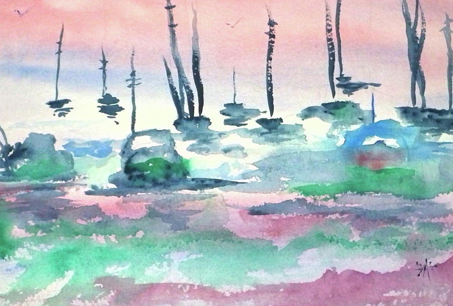 Harbor Dawn Painting by Stacey Carlson