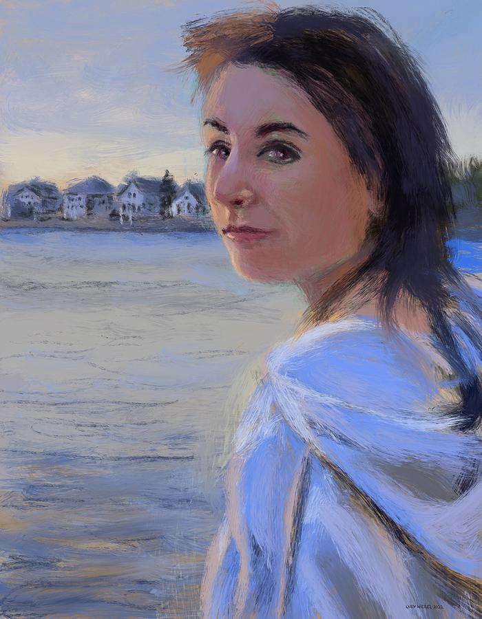 Harbor Girl  Painting by Larry Whitler