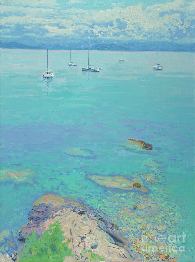 Harbor In Kerkyra Painting