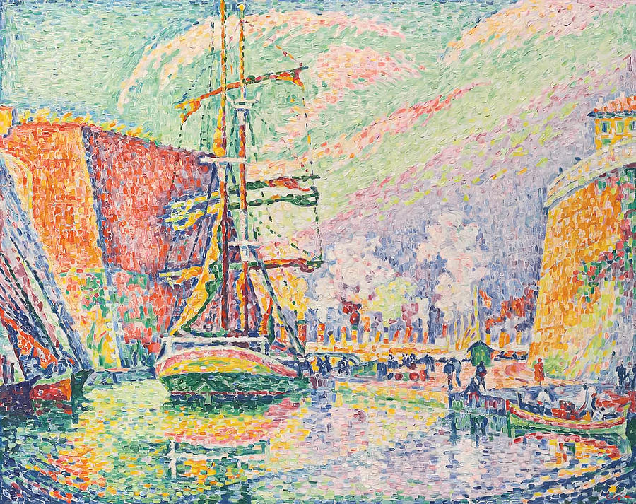 Harbor In Marseille By Paul Signac Painting