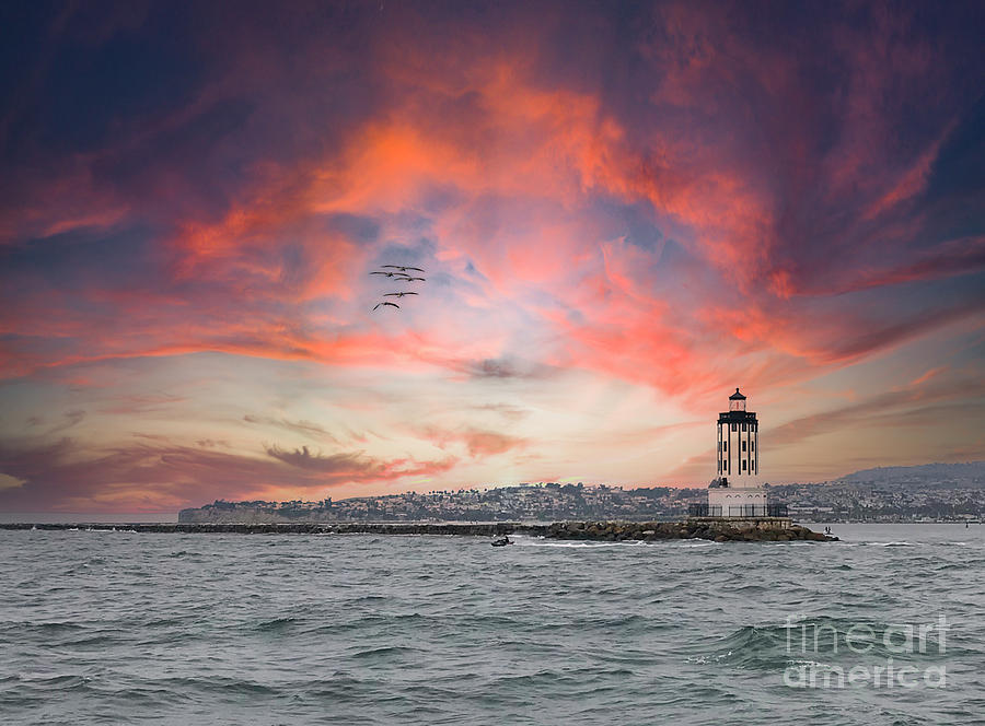 Harbor Lighthouse Angels Gate Photograph