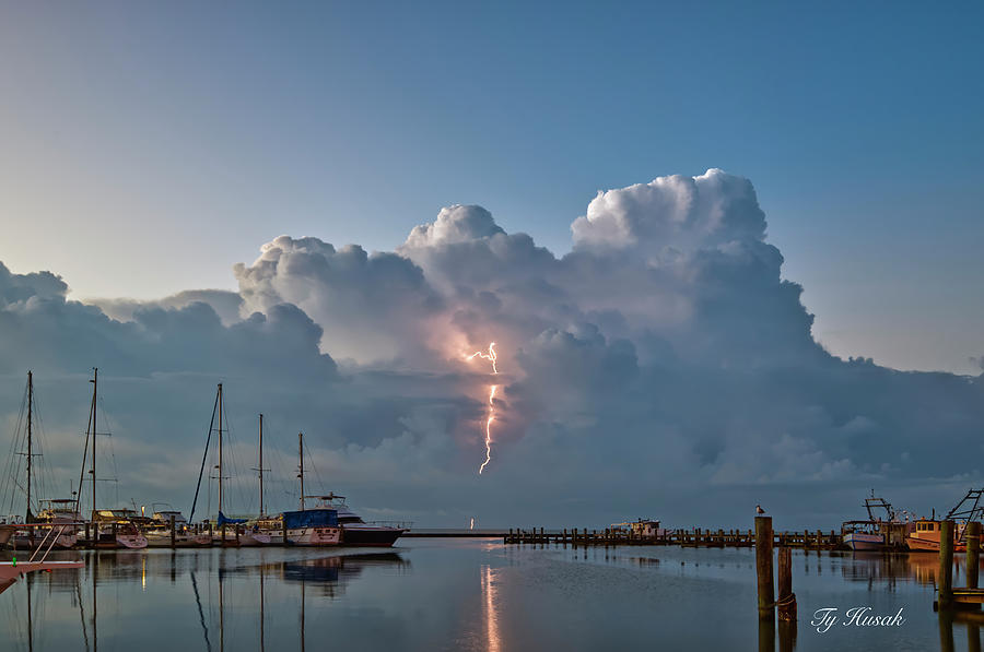 Harbor Lightning Photograph by Ty Husak