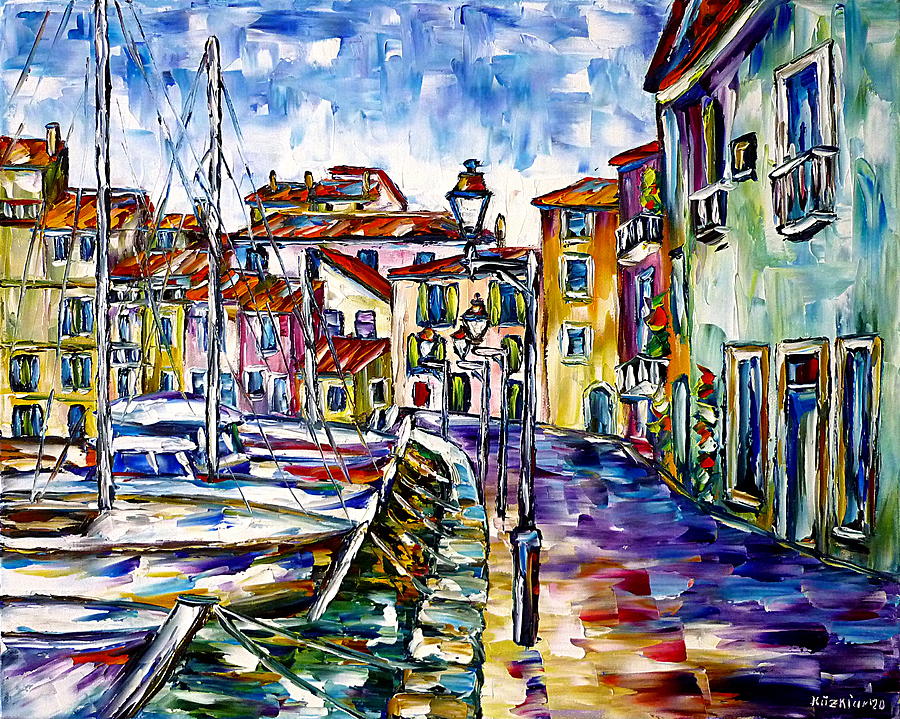 Harbor Of Martigues Painting by Mirek Kuzniar
