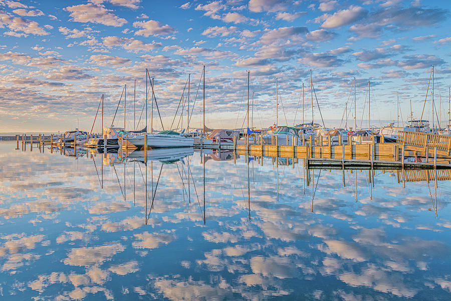 Harbor Reflections in Northport Photograph by Sheen Watkins