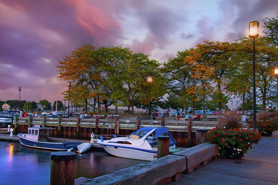 Harbor Sunset in Newburyport, Ma. Photograph by Joann Vitali