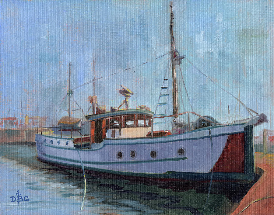 Harbor Time Painting by David Bader