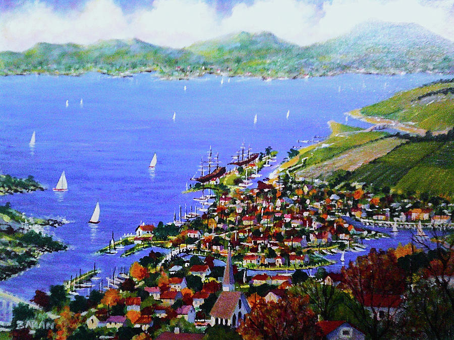 Harbor Town Painting by Daniel Baran