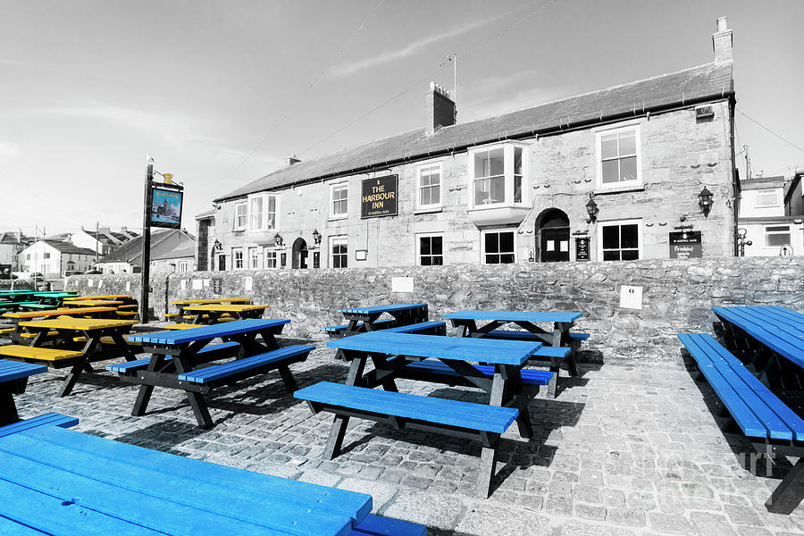 Harbour Inn Benches Porthleven Photograph by Terri Waters