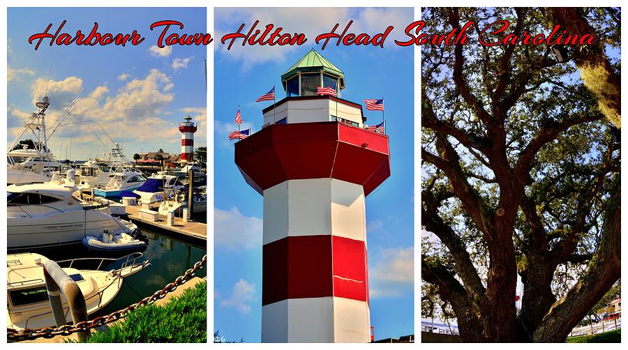 Harbour Town Hilton Head Island South Carolina Collage Photograph by Lisa Wooten