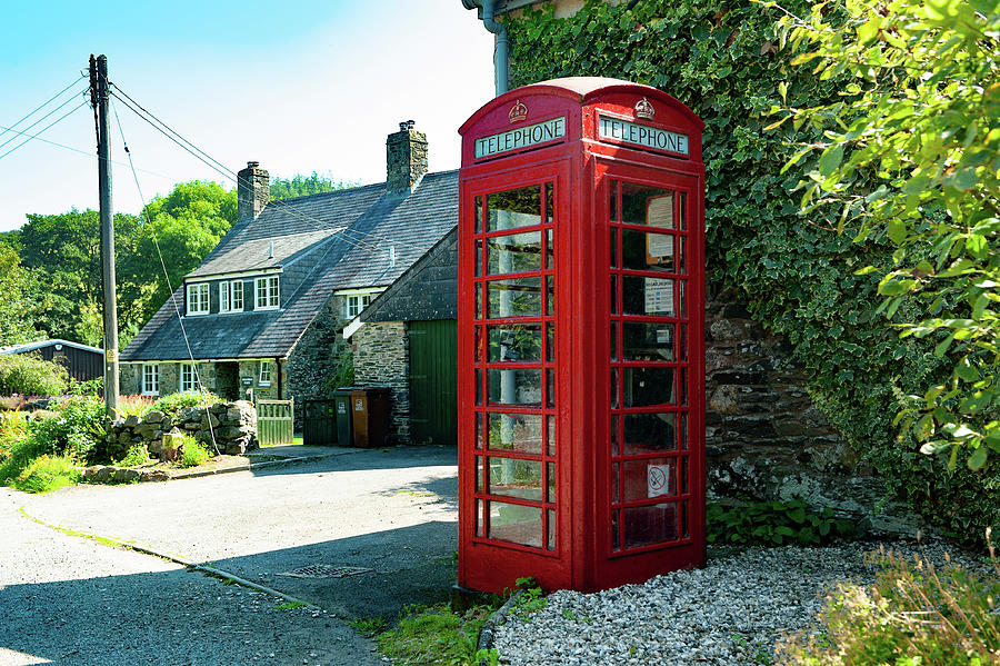 Harbourneford Red Telephone Box Dartmoor Photograph